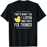 Rubber Duck Debugging Fix Things Funny Programmer T-Shirt T-Shirt