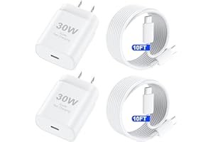 DULOCH iPhone 16 15 Pro Max Charger Fast Charging USB C Charger Block, 30W USB-C Charger with 10 FT Type C Fast Charging Long Cable Cord for iPhone 16 Pro Max/16 Pro/16 Plus/16/15 Pro Max/15Pro/15/GalaxyS24