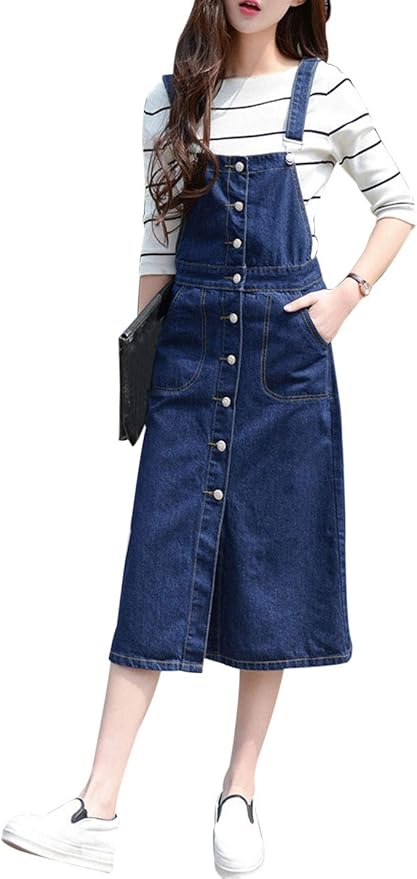 denim long frock