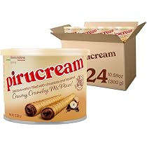 Amazon.com: Pirucream Cream Filled Rolled Wafer. Chocolate and ...