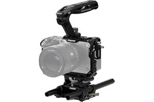 Tilta Camera Cage Basic Kit for FX3/FX30 V2 | Includes Cage, Top Handle, Baseplate & More | Top Plate NATO Rail, Cold Shoe, 1/4"-20 and 3/8"-16 | Thumb Screw Design | Black