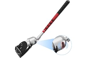 ZHGM VR Golf Club Attachment for Meta Oculus Quest 3S/3/2, Tilt up Design Keep Tracking, Aluminum Quest 3 Golf Club with 1:1 Molded Controller Adapter, VR Golf Grip for Right Controller, Red