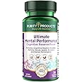 Purity Products Ultimate Mental Performance Supports Memory Recall, Mental Focus + More - Nootropic Powerhouse ft. Patented Botanical Plant-Based Ingredients - Vegan & Non-GMO - 30 Veggie Caps