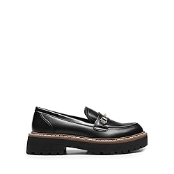 DREAM PAIRS Loafers for Women Platform Chunky Heel