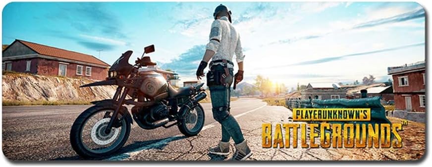 Professional gaming mouse pad, rubber non-slip computer mouse pad, large size table mat, PLAYERRUNKNOWN'S BATTLEGROUNDS pattern, PUBG game theme. (900x400x3mm, cj18)