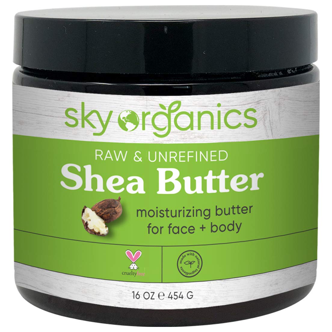 Organic Shea Butter by Sky Organics (16 oz) 100% Pure Unrefined Raw African Shea Butter for Face and Body Moisturizing Natural Body Butter for Dry Skin : Beauty