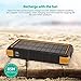 Solar Phone Charger RAVPower 25000mAh Outdoor Portable Solar Power Bank with USB C Input, Waterproof Battery Pack for Outdoor Camping (Yellow)