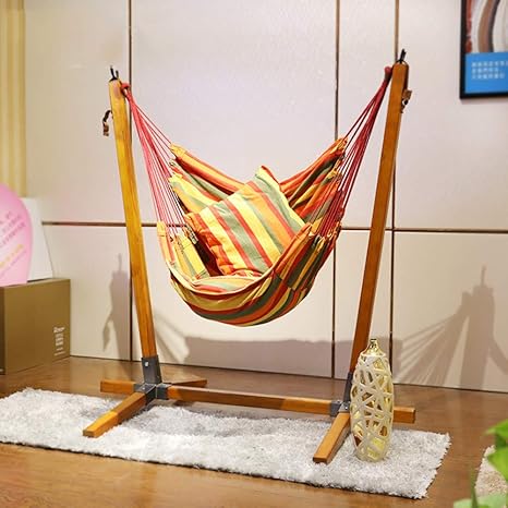 Amazon Com Indoor Hammock Chair Wooden Hammock Portable