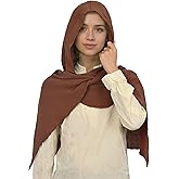 Women Men Multifunctional Shawl Scarf Cape, Medieval Hooded Cowl Cape, Fashion Vintage Hooded Cowl for Halloween Cosplay