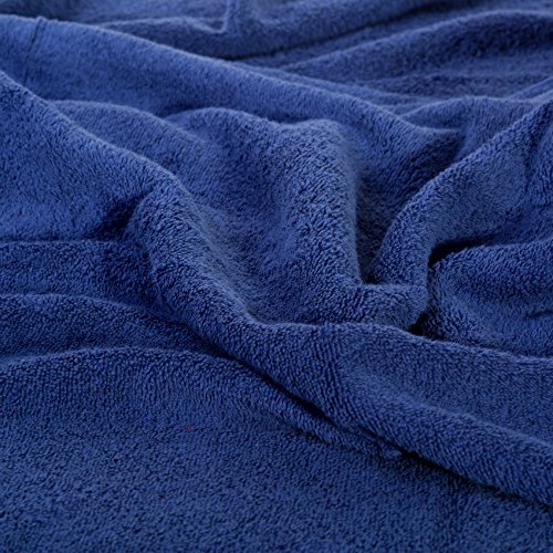 2 PACK Bath Towels Set | Premium Quality Luxury Turkish Cotton Absorbent AND Super Soft - NAVY BLUE - Thumbnail 4