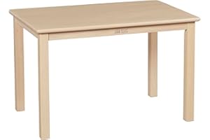 ECR4Kids 24in x 36in Rectangular Hardwood Table with 22in Legs, Kids Furniture, Antique White