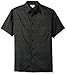 Haggar Men's Short Sleeve Microfiber Prints Woven Shirt