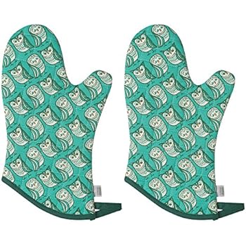 Now Designs Basic Oven Mitt, Hootenanny - 6.5 x 13 in | Set of 2