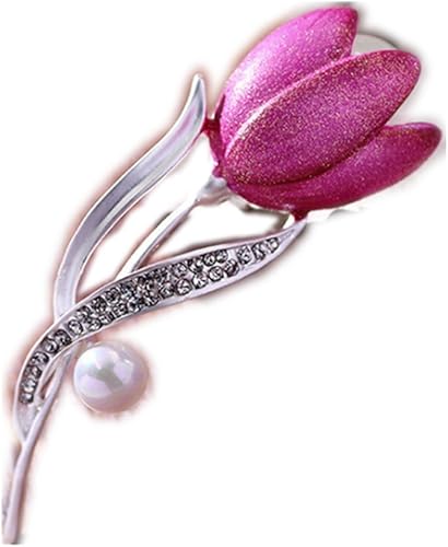 Amazon Co Jp Cshiji 花のブローチ 女性コサージュ チューリップ レディース ファッション おしゃれ 合金 シャツ スーツ ブローチ ピン 人気 スカーフクリップ タックピン ジュエリー 服 アクセサリー プレゼント ビューティー