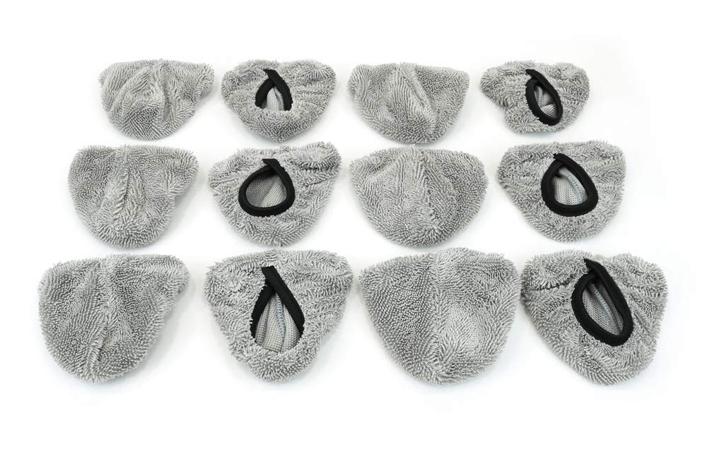 Photo 1 of [Steamer Cover] Triangle Head Microfiber Steamer Bonnet - Twist Pile - 12 Pack