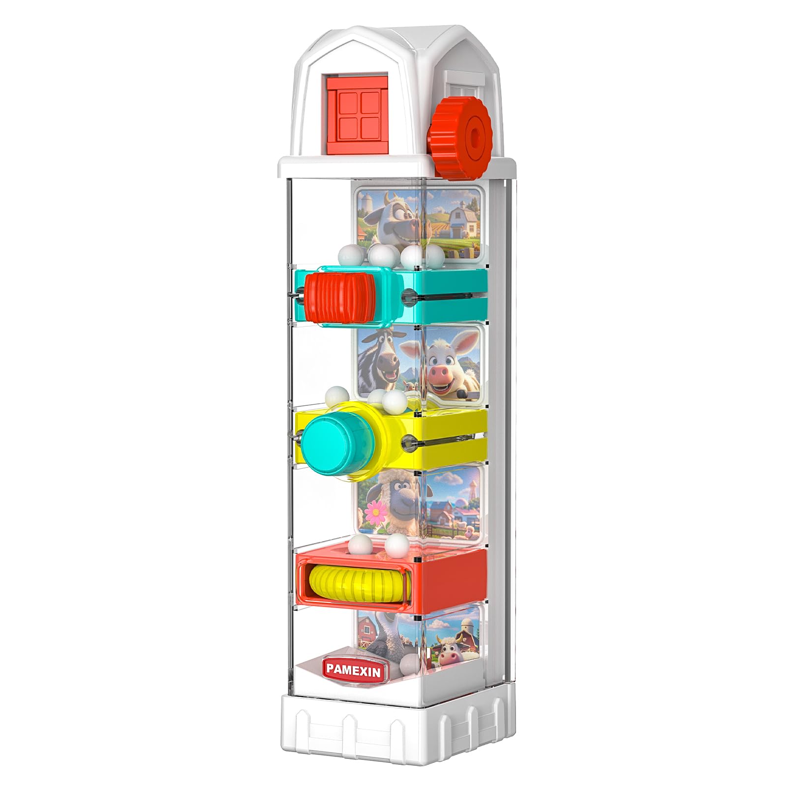 Montessori Toys for 2 3 4 5 Years Old, Farm Egg Drop Toy for Kids with 5 Activity Centers, Educational Activities Sensory Travel Toys for Toddlers Christmas Birthday Gifts for Boys Girls