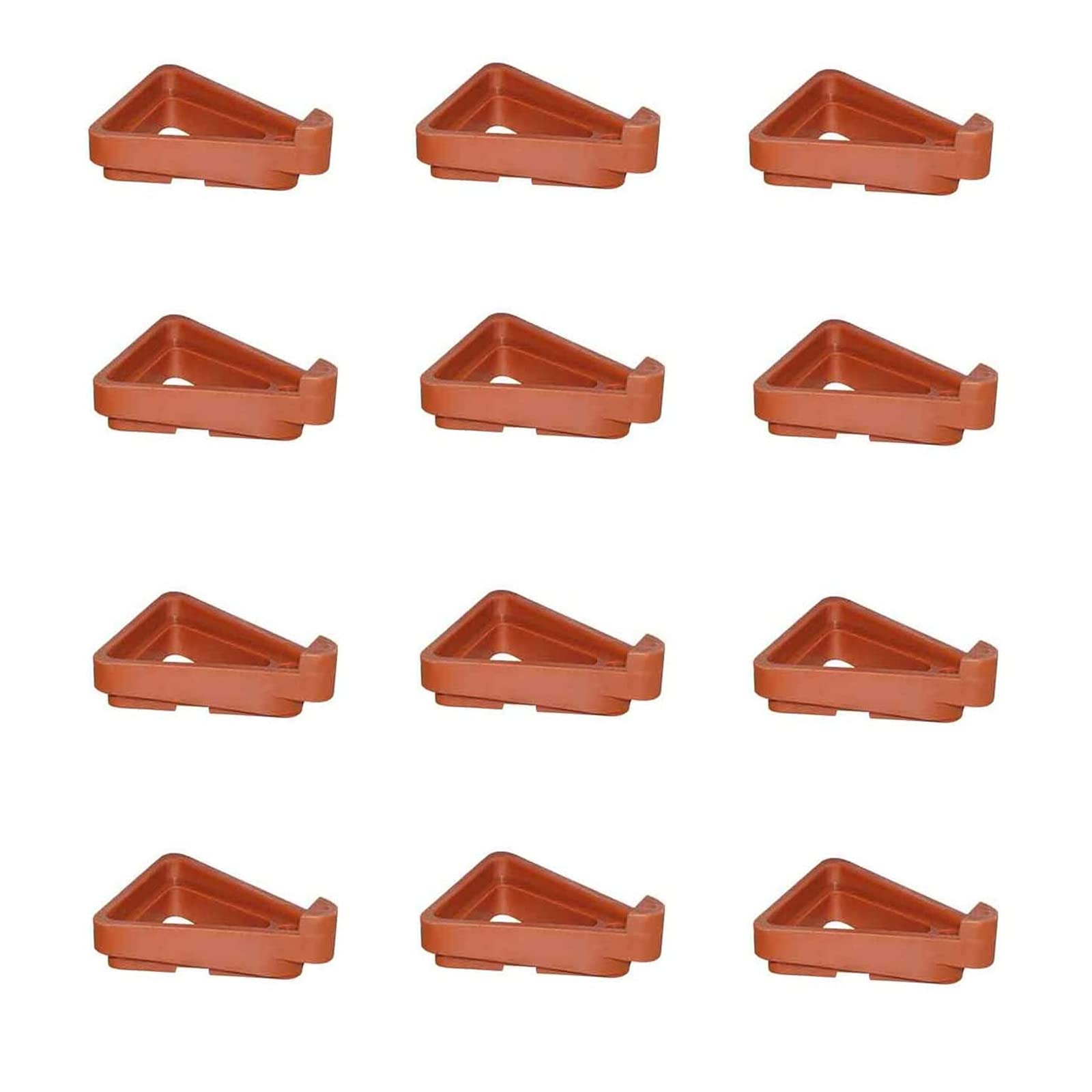 12 Pieces Plant Pot Feet, Triangle Flower Pot Stand, Plant Pot Feet Indoor, Flower Pot Toe Suitable for Indoor and Outdoor Garden Plants, Breathableility and Prevent Rot