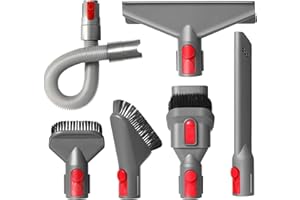 KELUKE Home Cleaning Kit for Dyson V7 V8 V10 V11 V15 Absolute Animal Motorhead Vacuum Cleaner, Flexible Extension Hose Mattress Tool Stiff Brush Soft Bristle Attachment, and Flexible Crevice Tool