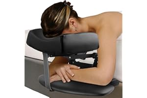 TOROKOM Adjustable Headrest Massage Kit, Face Pillow Cradle & Support Bracket, Hanging Arm Rest, Square Face Pillow for Sleeping Mattress Top(Black)
