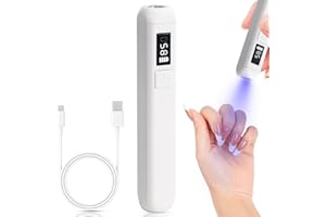 Wisdompark Handheld UV Nail Lamp, Mini UV Light for Gel Nails, Portable LED Nail Lamp for Gel Polishes Nail Glue Gel USB Flashlight Home DIY Manicure Nail Art Tools (Mini)