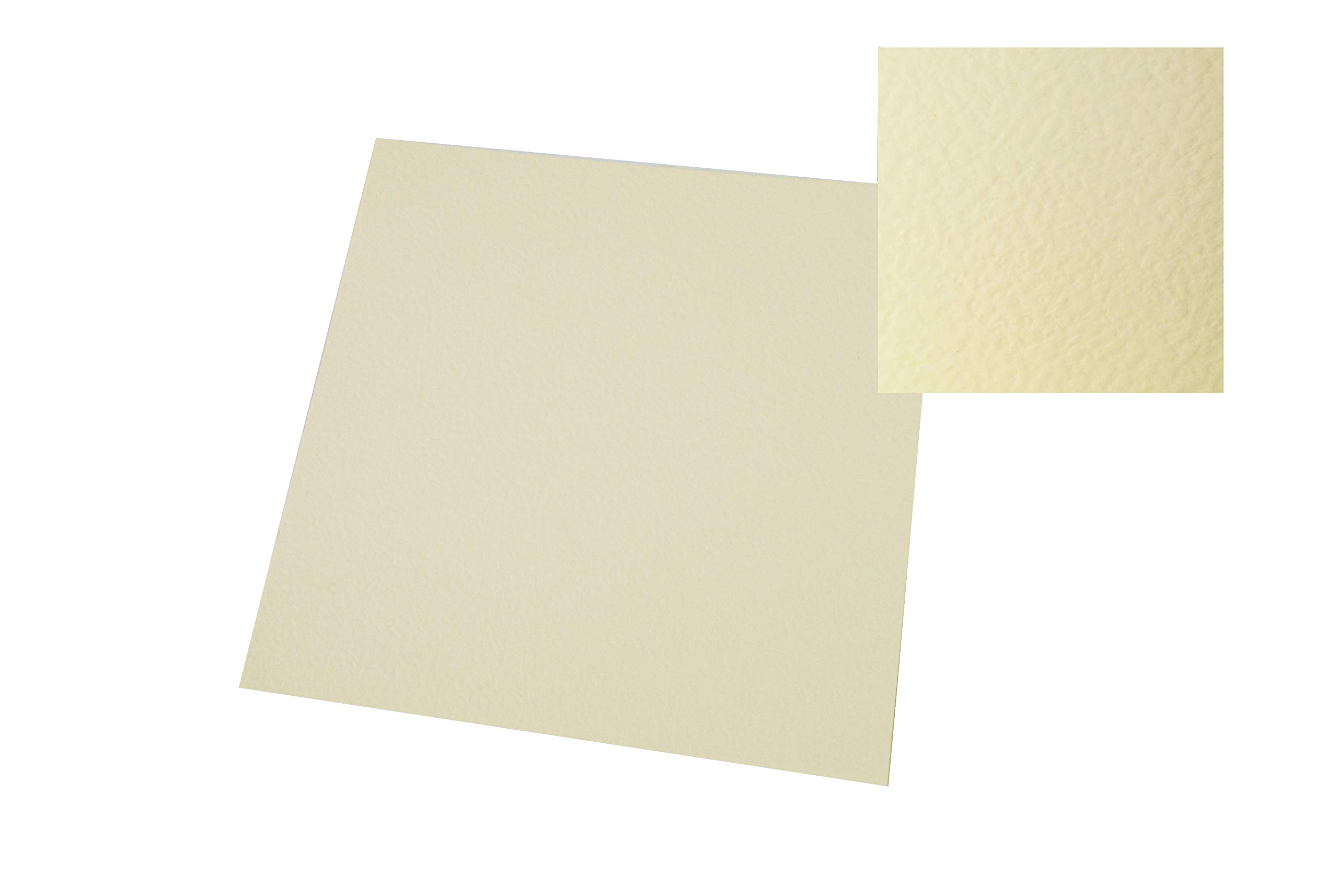 Craft UK 2358 12x12 Ivory Hammered Recycled Card