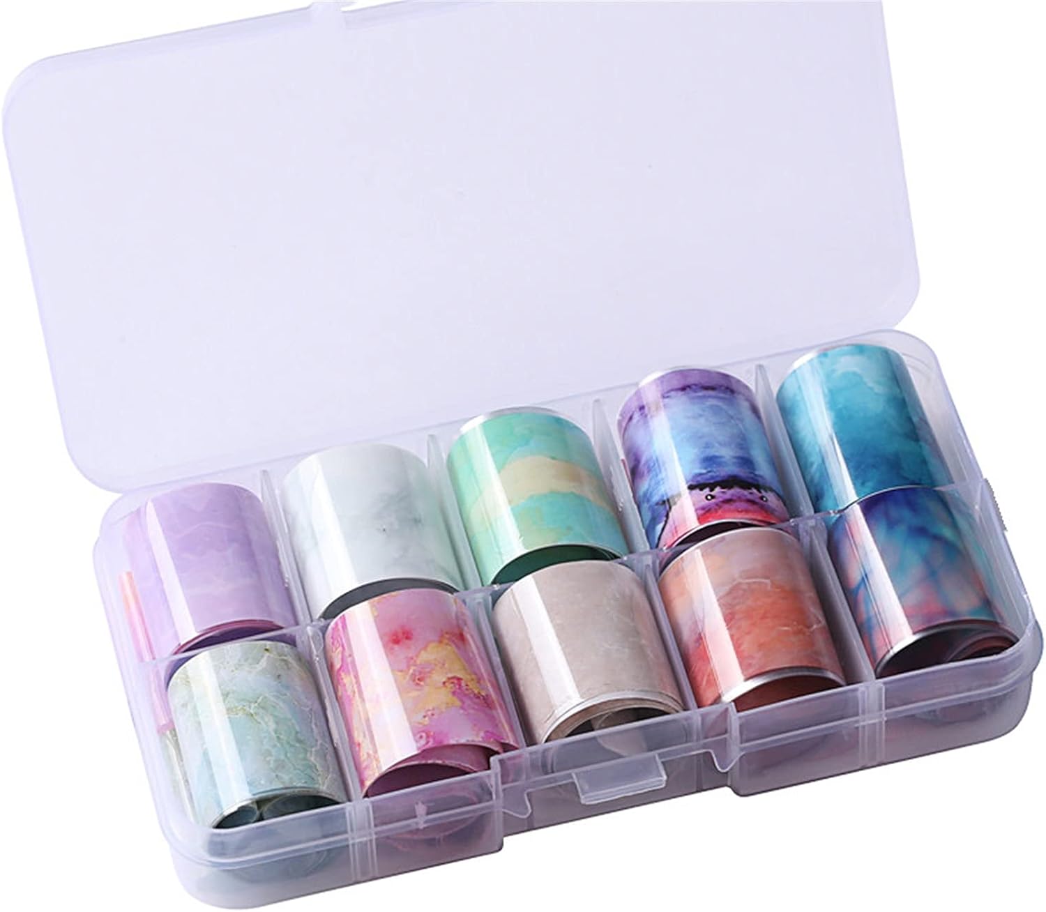 Nail Sticker, 7 Set Accessories Wraps Adhesive Decals Nails Decoration Holographic Nail Transfer Starry Paper (Color : 7set): Home & Kitchen