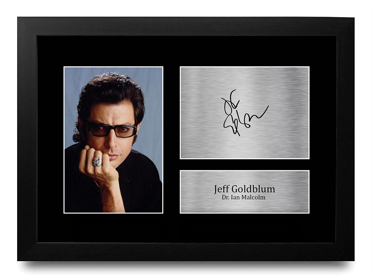 HWC Trading FR A4 Jeff Goldblum Jurassic Park Gifts Printed Signed Autograph Picture for Movie Memorabilia Fans - A4 Framed