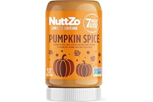 NuttZo Pumpkin Spice Power Fuel 7 Nuts and Seeds Butter, Seasonal Edition, Made with Cashews, Almonds, Brazil Nuts, Flax Seeds, Chia Seeds, Pumpkin Seeds, and Hazelnuts, 5g Protein, 16 oz Jar