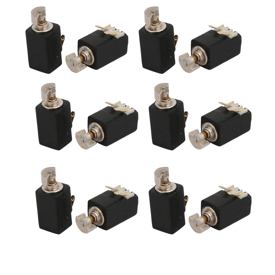 sourcingmap 12Pcs DC 3V 8000-10000RPM Square Mobile Phone 0408 Vibrating Vibration Motor w Spring Pieces