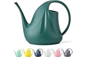 NOBONDO Watering Can for Indoor Plants, Outdoor Flowers, and Hanging Baskets – Long Spout for Precision Watering, Minimalist Nordic Style, Ideal for Houseplants and Bonsai (1/3-Gallon, Forest Green)