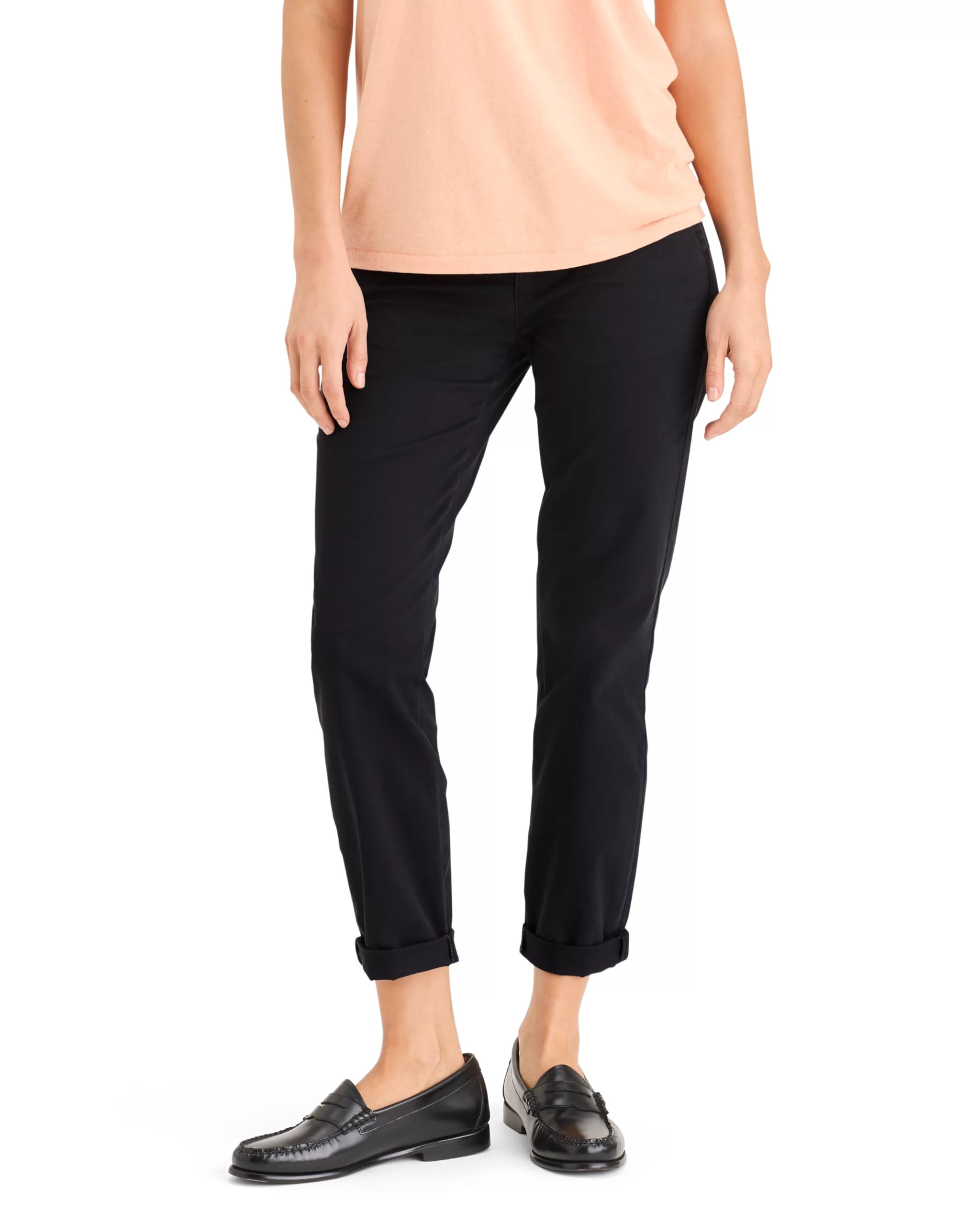 Dockers Women’s Slim Fit Weekend Chino Pants, (New) Beautiful Black