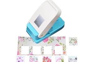 Portable Square Hole Punch - Multifunctional Square Hole Postage Craft Puncher, Heavy Duty Postage Stamp Punch Shape Cutter f