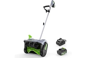 Cordless Snow Shovel, 13" Electric Snow Blower 20V, 4 Ah Battery 300lb/min Snow Removal, 19FT Throw Distance, Lightweight 12l