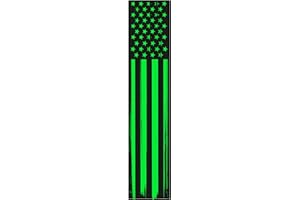 1 SHOT WRAPS Standard Diameter Arrow Cresting Wraps for Carbon Shafts-Pack of 15-Neon American Flags 5,7 Inch