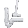 Truebro 82192 Lav Guard 2 100 Series Undersink Molded Vinyl Tubular P-Trap Piping Cover and Angle Valve and Supply Cover (101 E-Z), China White