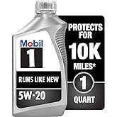 Mobil 1 Advanced Full Synthetic Motor Oil 5W-20, 6-Pack of 1 quarts