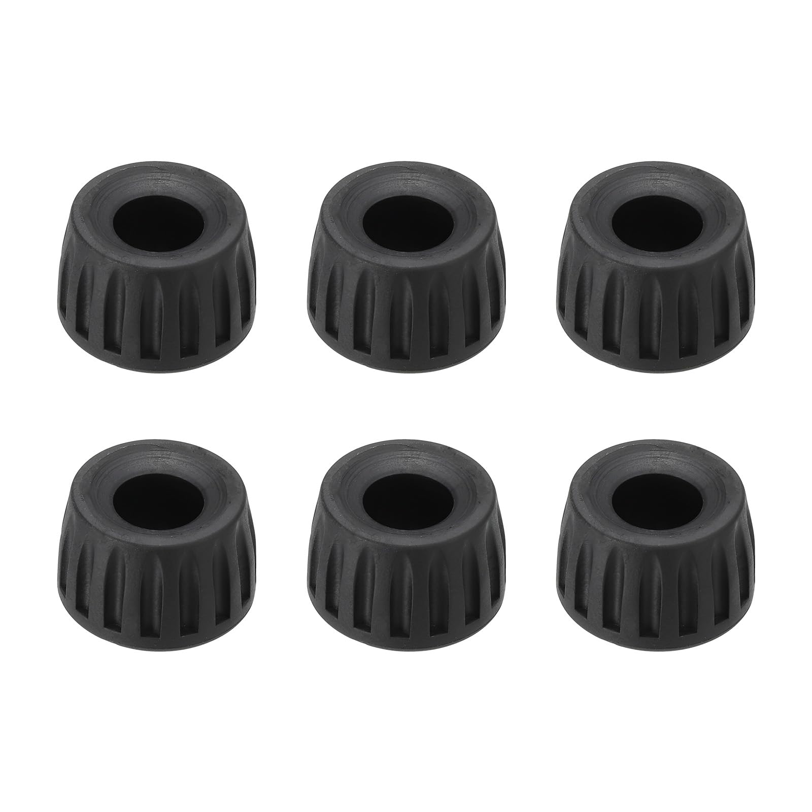 PATIKIL Universal 17mm ID Rubber Tripod Feet, 6 Pack Anti-Slip Tripod Replacement Parts for Camera Tripods Monopod, Black
