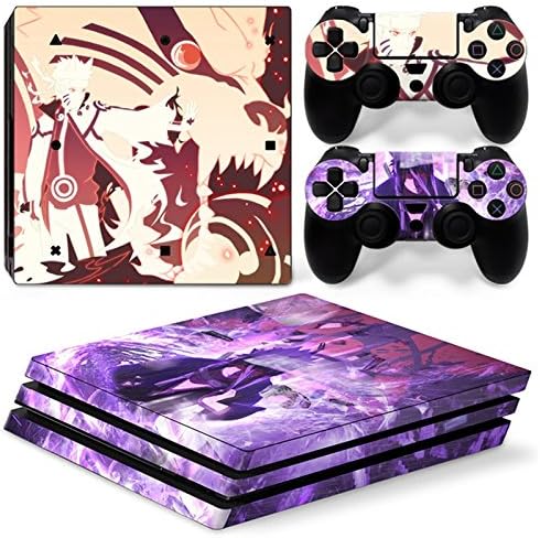 FYPRO Vinyl Decals Pro Slim Vinyl Sticker for Sony PlayStation 4 Pro Console & 2 PCS Cover Skins of Controllers（For PS4 Pro）