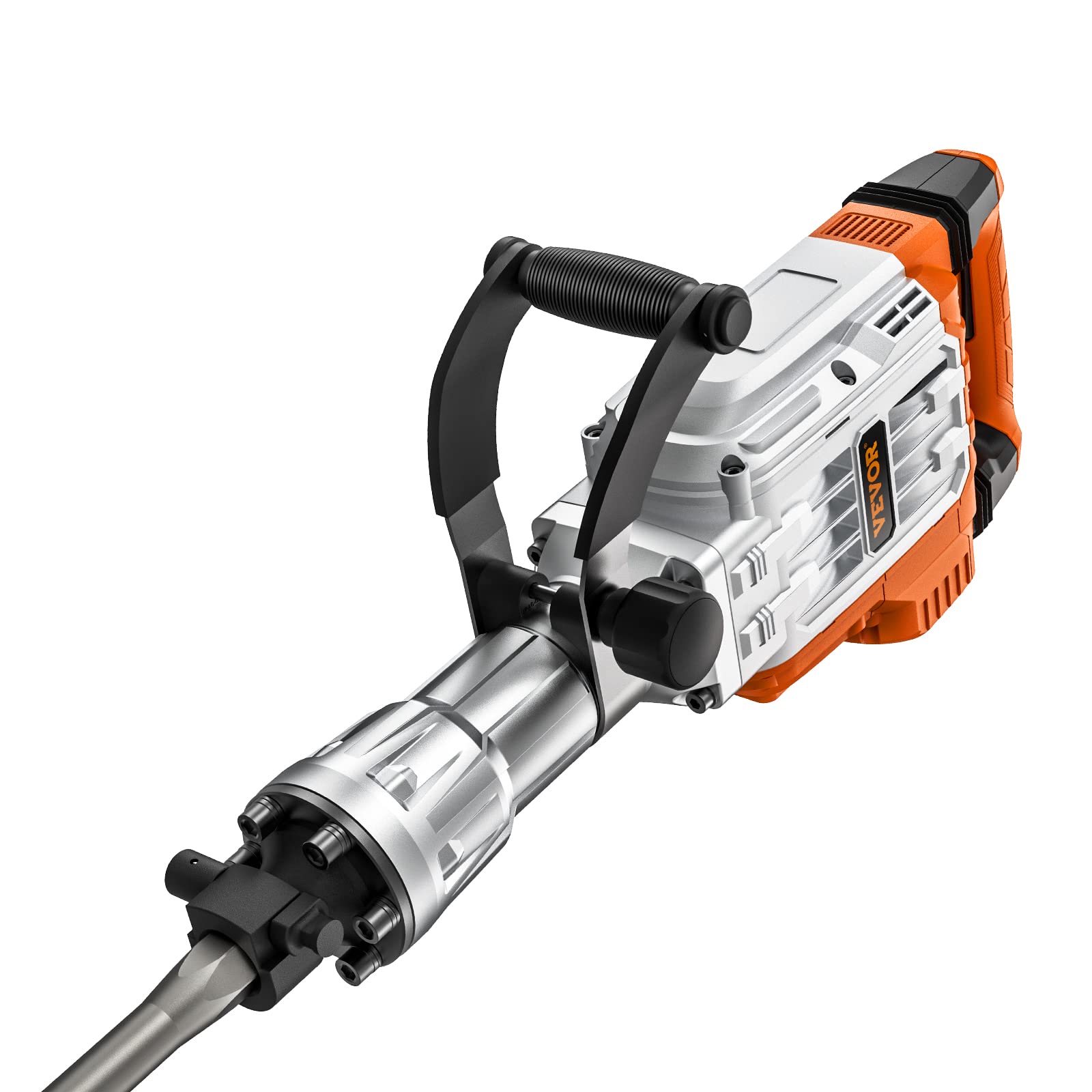 VEVOR Demolition Jack Hammer, MAX 3500W Jack Hammer Concrete Breaker 1900 BPM Heavy Duty Electric Jack Hammer, 2pcs Chisel w/Gloves & 360°C Swiveling Front Handle for Trenching and Breaking Holes