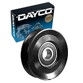 Dayco AC Drive Belt Idler Pulley compatible with Kia Sorento 2003-2006 | Silences belt rattle, squeal and bearing growl from a worn idler pulley; direct-fit OE replacement, smooth bearing.