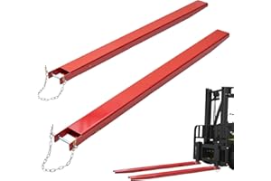 Forklift Extensions, 82 Inch Length, 4.5 Inch Width - Heavy Duty With Pins for Forklift Truck (1 Pair)