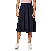 Star Vixen Women's Plus-Size Ponte Midi Skater Full Skirt, Navy, 2X