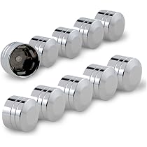 thumbnail image 2 of 10-Pack 7/16" CNC Aluminum Chrome Bolt Head Cover Topper Nut Caps For Harley Davidson 2 of 4