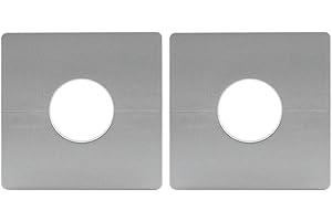 LOVEIYSP Lovelysp ABS plastic wall hole decorative cover wall-mounted water pipe cover square shower faucet decorative cover (square silver 33mm hole) - 2pcs