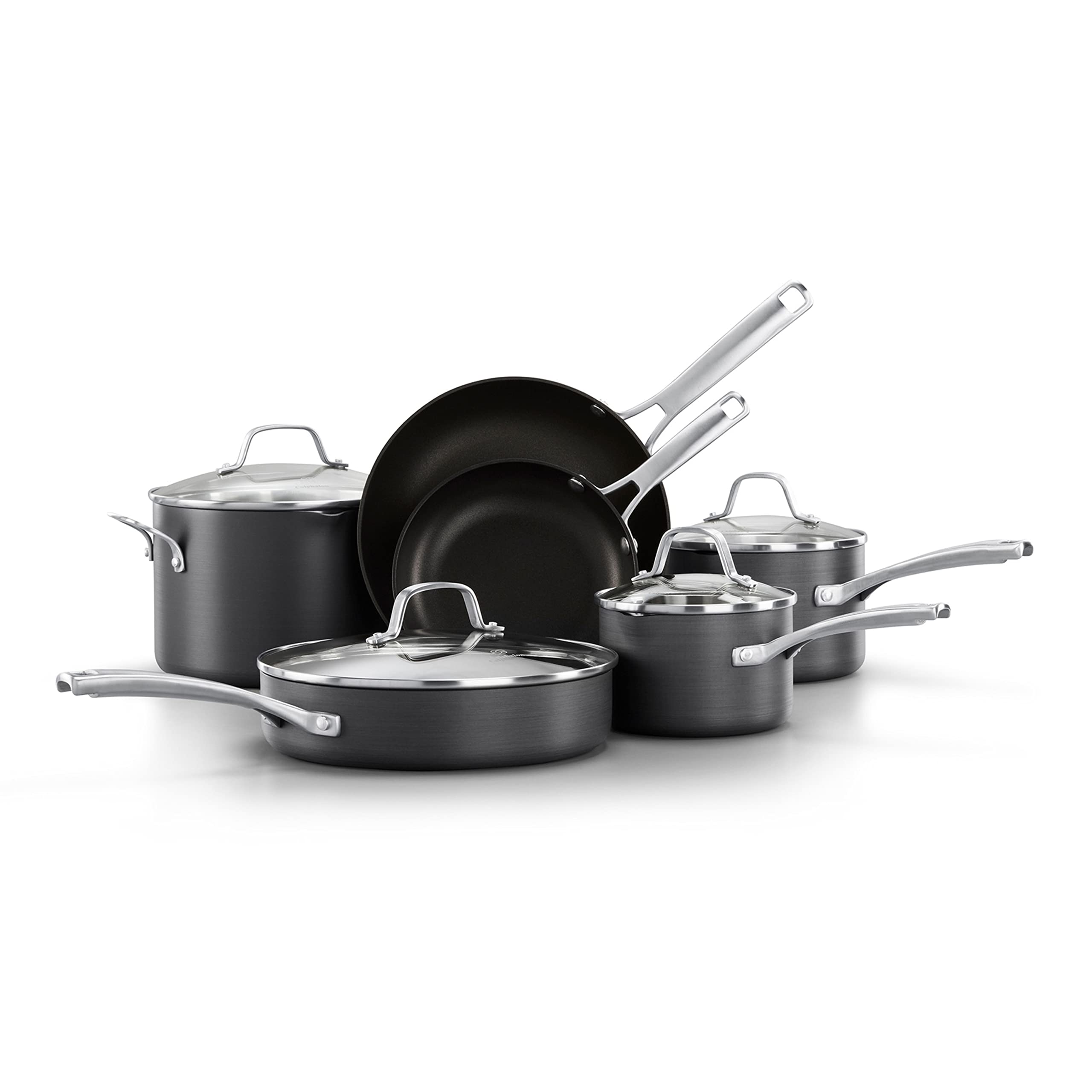 Photo 1 of *ONLY 4 OUT OF THE 10 PIECES INCLUDED. SKILLETS MISSING*

Calphalon Classic Hard-Anodized Nonstick Cookware