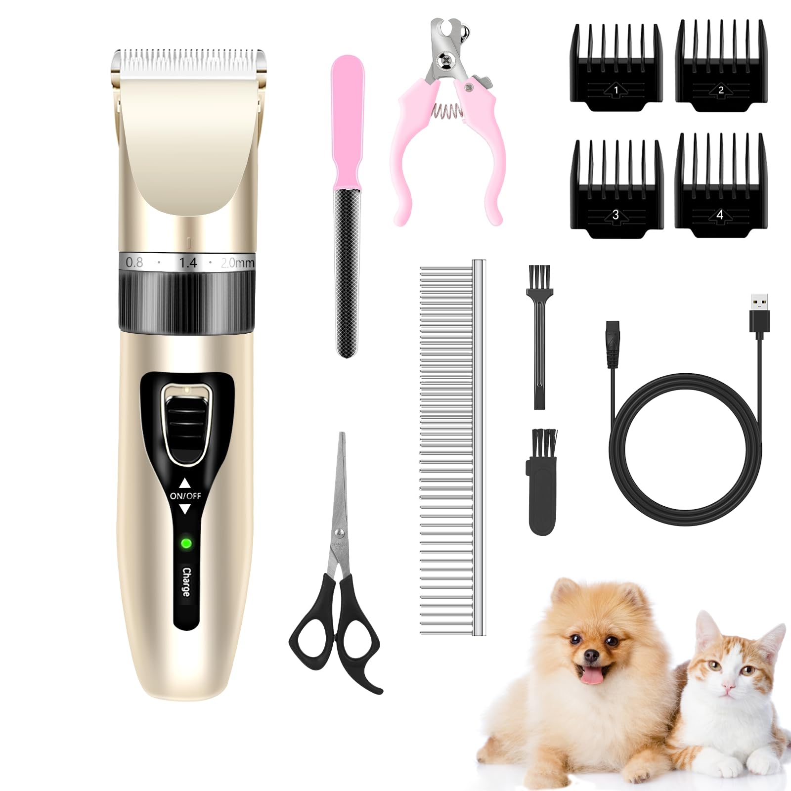 Eojjoisee® Dog Grooming Kit,Electric Dog Grooming Clippers