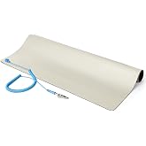 StarTech Large Anti-Static ESD Mat, TAA, ANSI/ESD S4.1 compliant, Table | Grounding cord, Workbench mat, Electronics Repair, Desk, Detachable, Wire, Pad, 23x47"