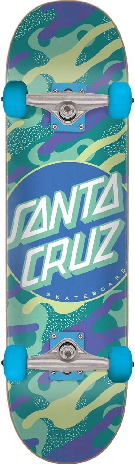 Santa Cruz Skateboards Primary Dot Green/Purple Micro Complete Skateboard - 6.75" x 28.5"