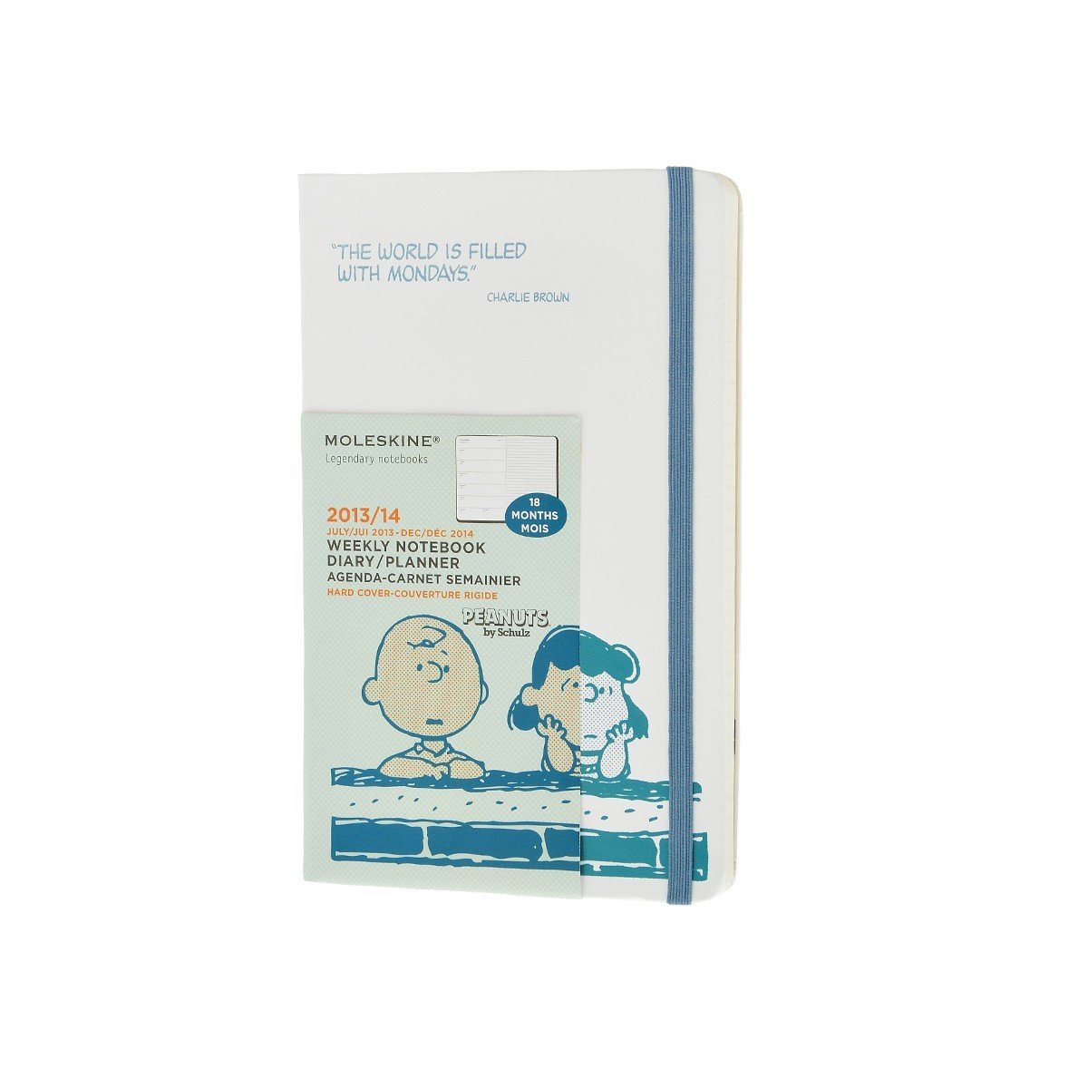 Moleskine - Agenda (18 Meses, 21 X 13 Cm), Diseño De Snoopy, Color Blanco