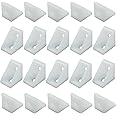 20 Pcs 0.79" White Plastic Right Angle Bracket L Brackets, 90 Degree Corner Brace Corner Support for Wood Shelf Chair Cabinet Box（0.79x0.59x0.79In）